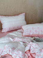 Bow and Star Cotton Jacquard Duvet Cover Set original reference image 3
