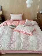 Bow and Star Cotton Jacquard Duvet Cover Set original reference image 6
