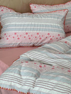 Bow and Star Cotton Jacquard Duvet Cover Set original reference image 9