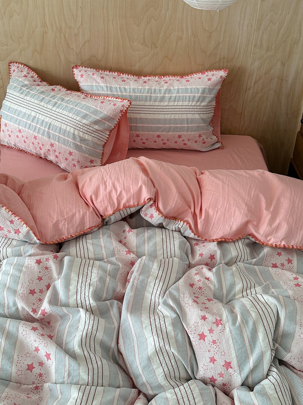 Bow and Star Cotton Jacquard Duvet Cover Set original reference image 10