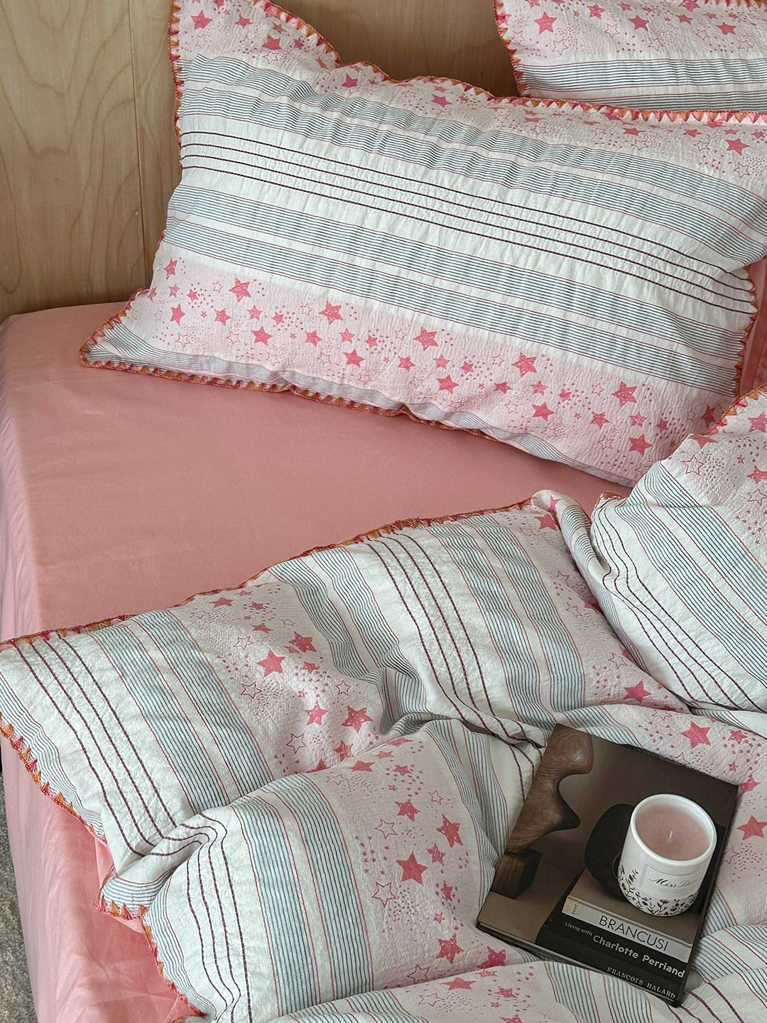 Bow and Star Cotton Jacquard Duvet Cover Set original reference image 11