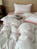 Bow and Star Cotton Jacquard Duvet Cover Set original reference image 15