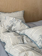 Bow and Star Cotton Jacquard Duvet Cover Set original reference image 23