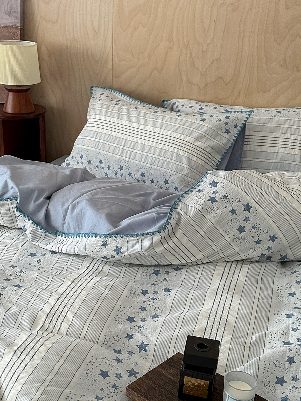 Bow and Star Cotton Jacquard Duvet Cover Set original reference image 25