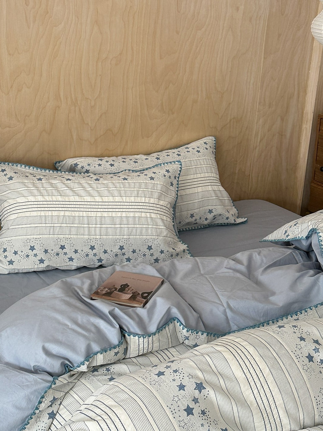Bow and Star Cotton Jacquard Duvet Cover Set original reference image 26