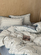 Bow and Star Cotton Jacquard Duvet Cover Set original reference image 27