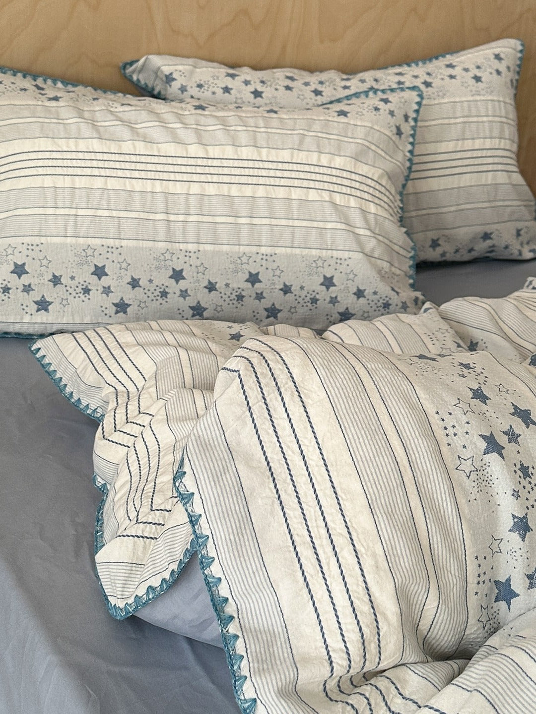 Bow and Star Cotton Jacquard Duvet Cover Set original reference image 29