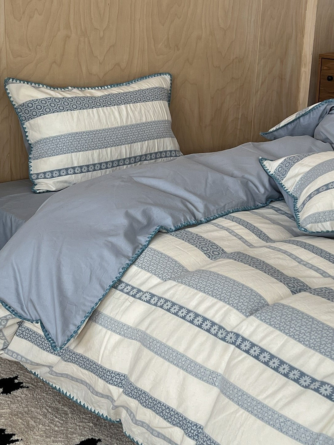 Bow and Star Cotton Jacquard Duvet Cover Set original reference image 31