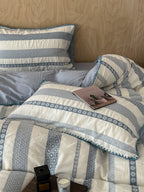 Bow and Star Cotton Jacquard Duvet Cover Set original reference image 32