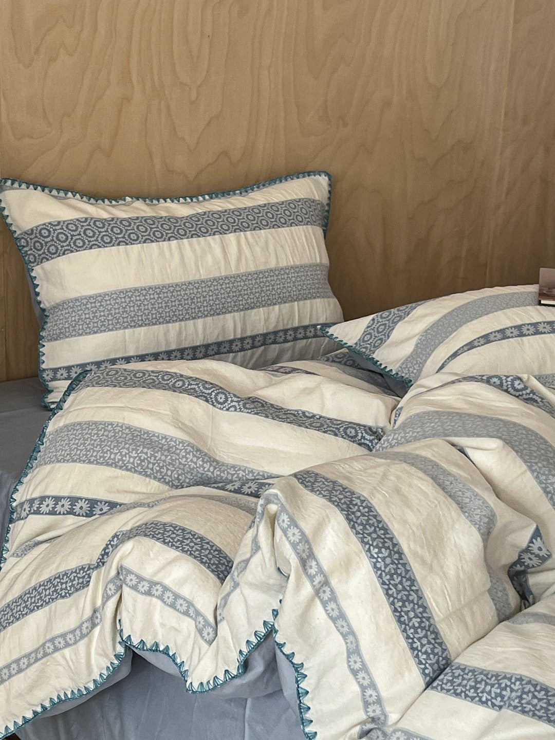 Bow and Star Cotton Jacquard Duvet Cover Set original reference image 33