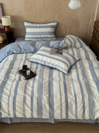 Bow and Star Cotton Jacquard Duvet Cover Set original reference image 36