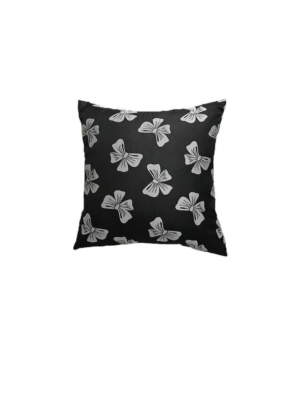 Bow Jacquard Throw Pillow