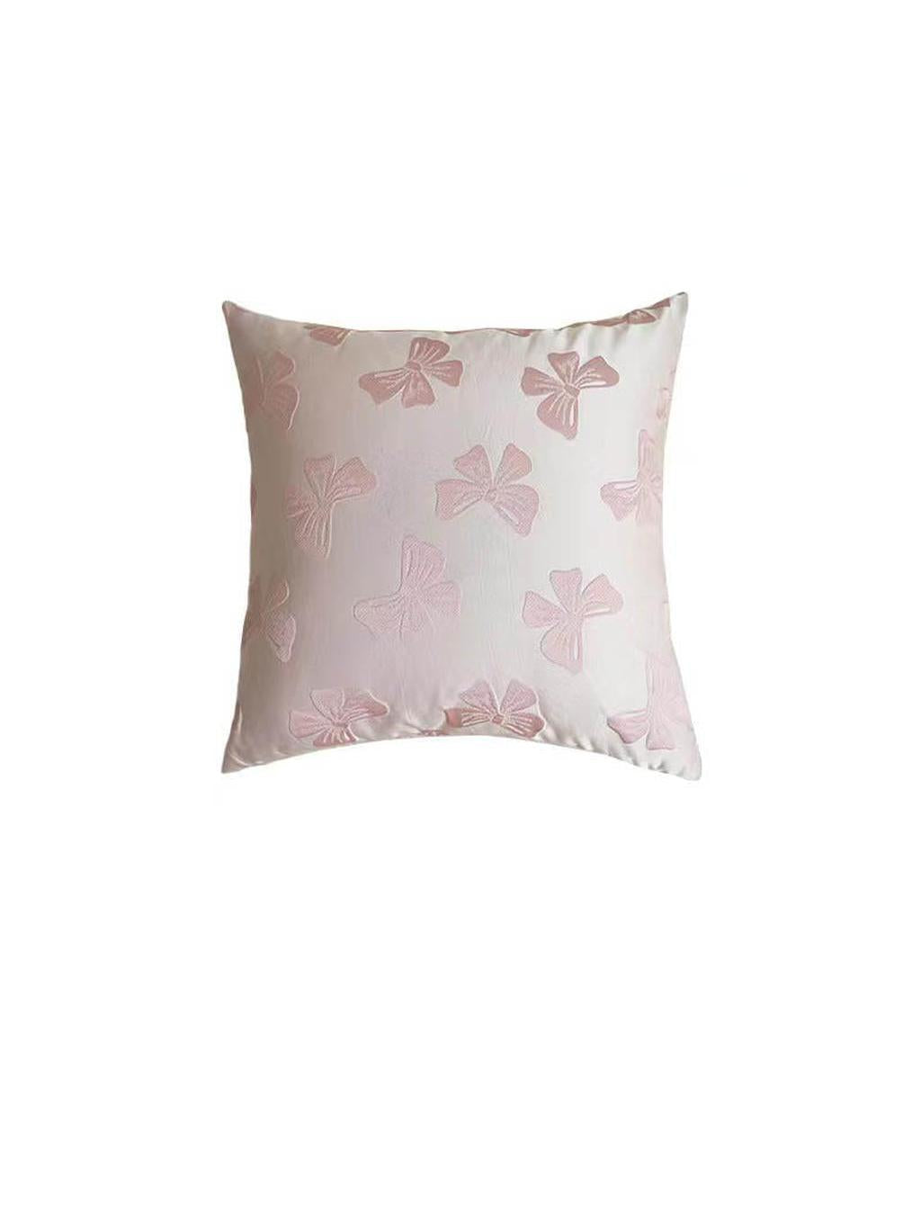 Bow Jacquard Throw Pillow