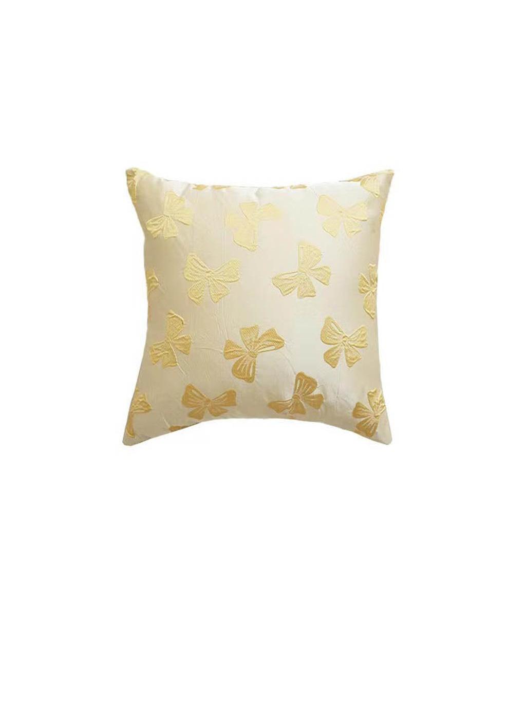 Bow Jacquard Throw Pillow