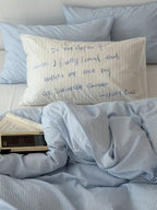 Breezy Stripe Washed Cotton Duvet Cover Set original reference image 5