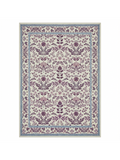 Vintage Botanical Jacquard Wool Rug - Plum