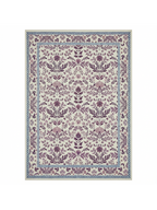 Vintage Botanical Jacquard Wool Rug - Plum