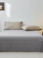 Campus Check Washed Cotton Duvet Cover original reference image 5