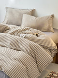Campus Check Washed Cotton Duvet Cover original reference image 6