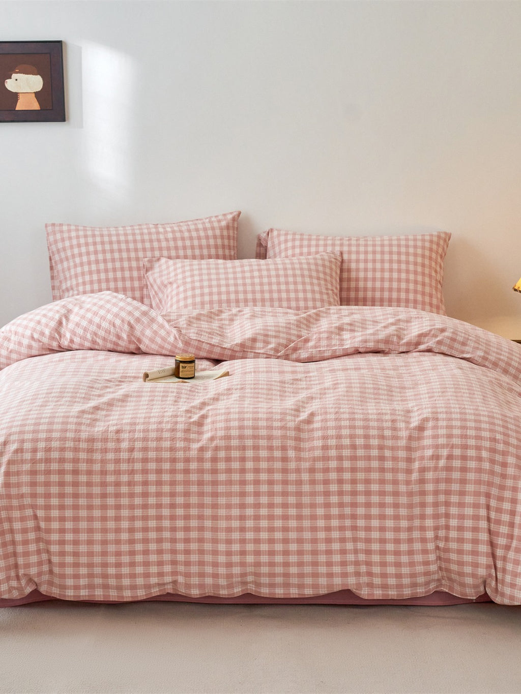 Campus Check Washed Cotton Duvet Cover original reference image 7