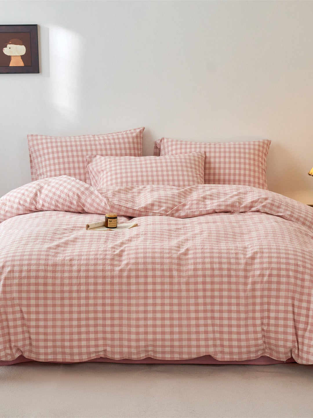 Campus Check Washed Cotton Duvet Cover original reference image 7