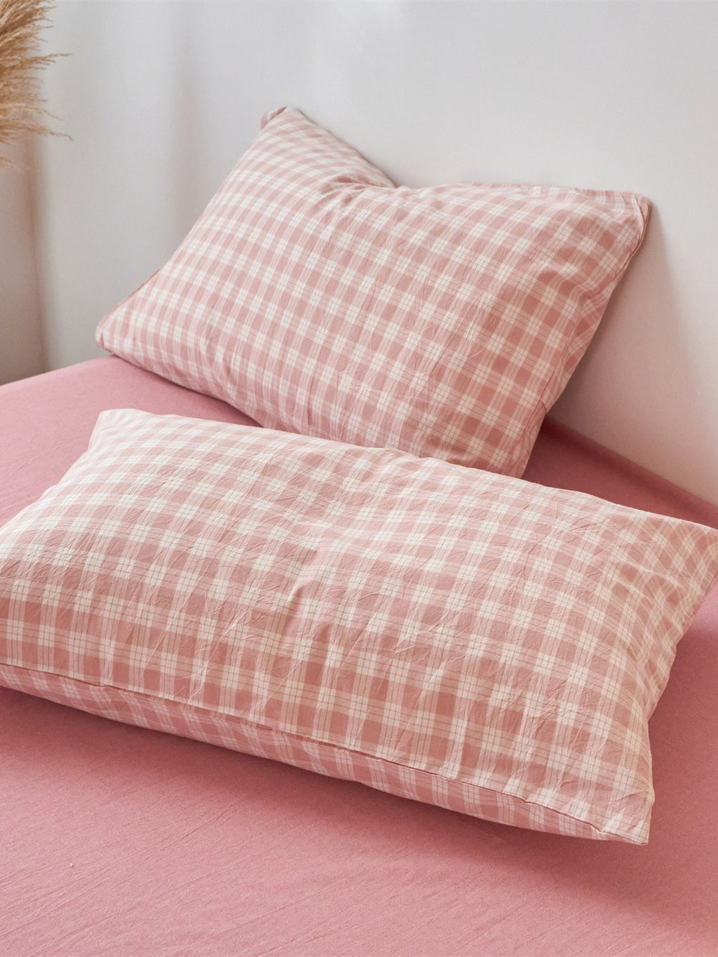 Campus Check Washed Cotton Duvet Cover original reference image 10