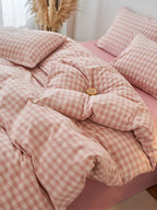 Campus Check Washed Cotton Duvet Cover original reference image 12