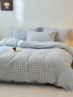 Campus Check Washed Cotton Duvet Cover original reference image 16