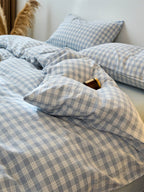 Campus Check Washed Cotton Duvet Cover original reference image 18