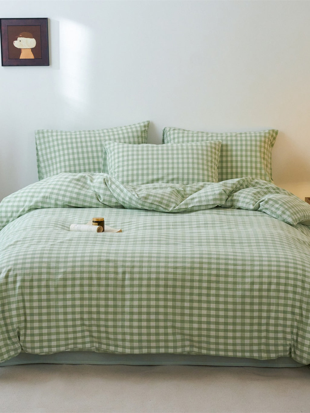 Campus Check Washed Cotton Duvet Cover original reference image 21