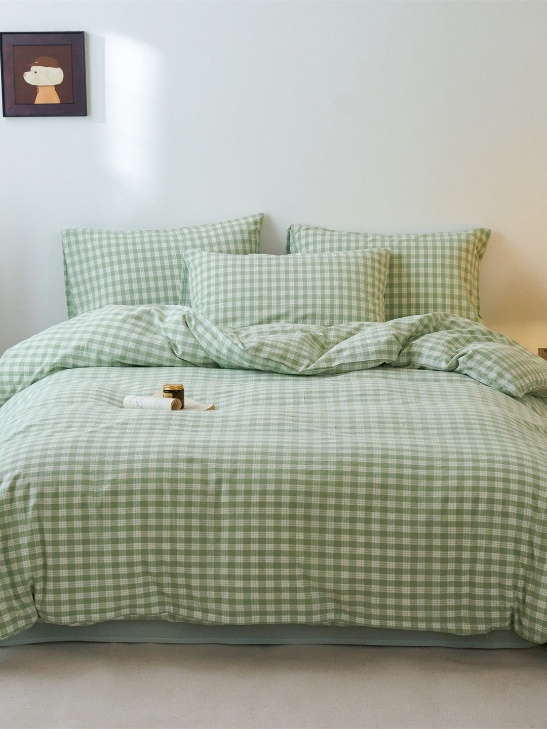 Campus Check Washed Cotton Duvet Cover original reference image 21