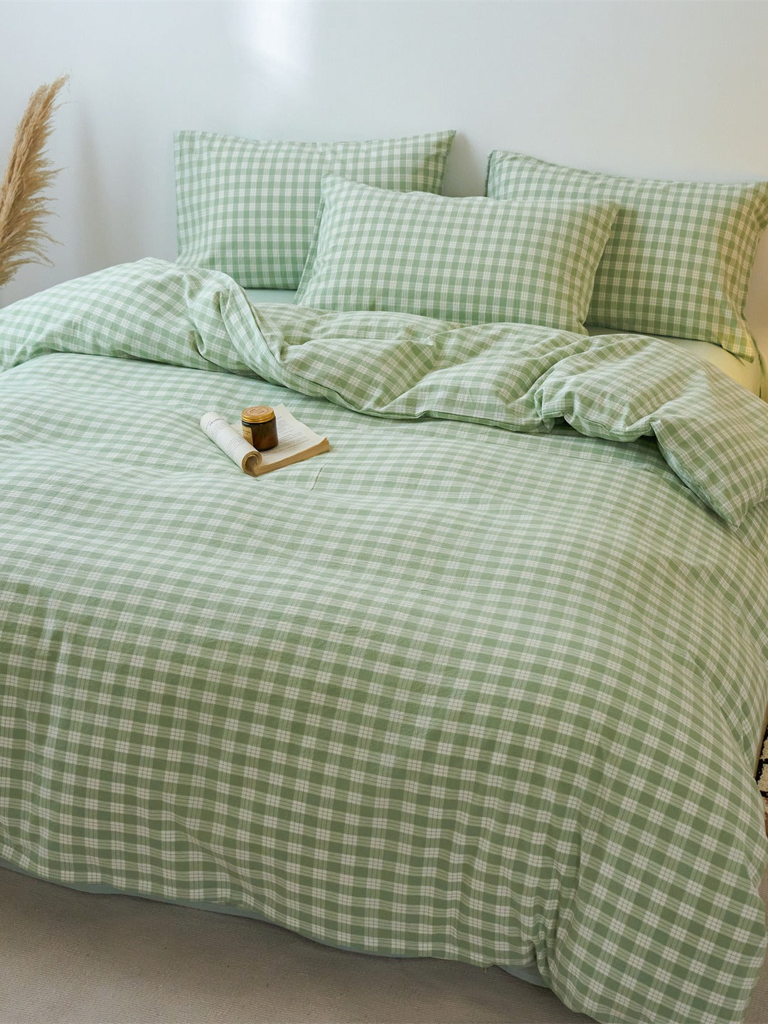 Campus Check Washed Cotton Duvet Cover original reference image 22