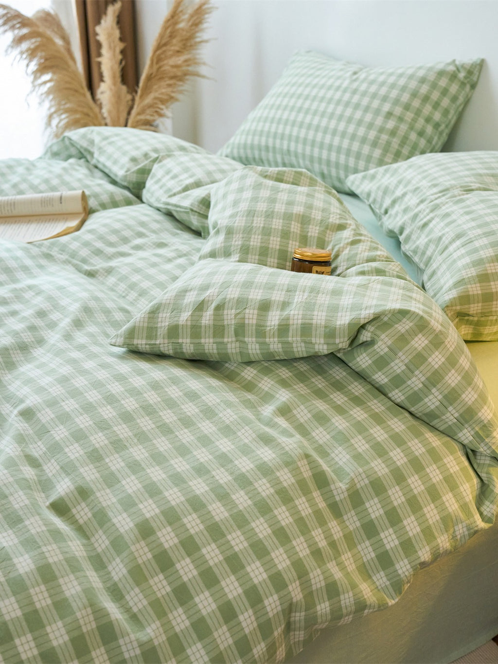Campus Check Washed Cotton Duvet Cover original reference image 24