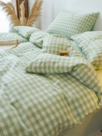 Campus Check Washed Cotton Duvet Cover original reference image 24