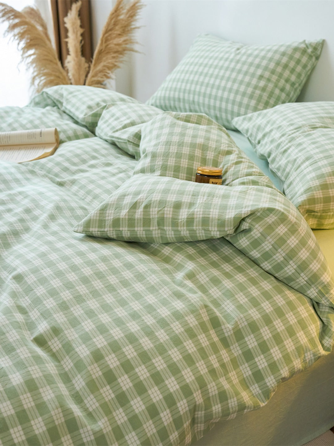 Campus Check Washed Cotton Duvet Cover original reference image 24