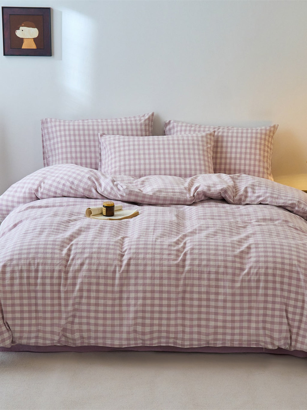 Campus Check Washed Cotton Duvet Cover original reference image 25