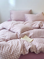 Campus Check Washed Cotton Duvet Cover original reference image 30