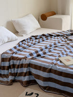 Candy Stripe Double-Layer Plush Throw Blanket original reference image 13