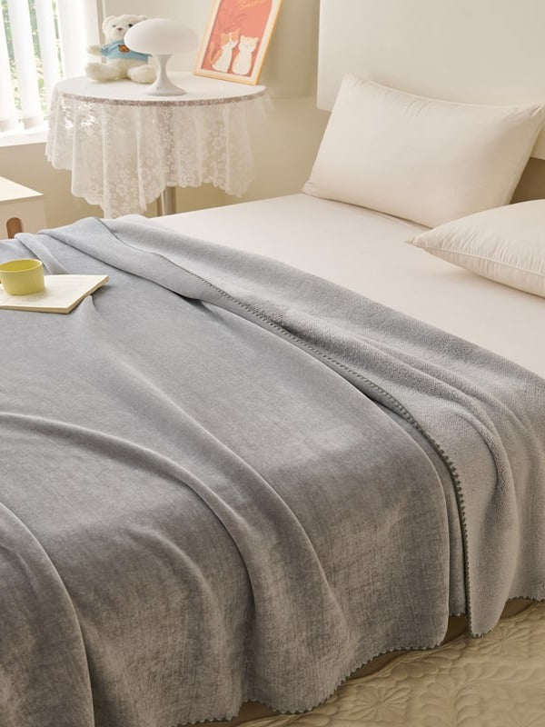 Chenille Edge Plush Throw Blanket original reference image 5