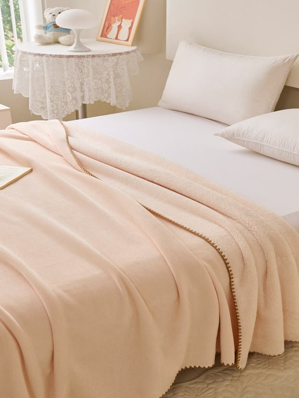 Chenille Edge Plush Throw Blanket original reference image 7