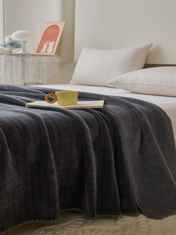Chenille Edge Plush Throw Blanket original reference image 13