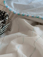 Chenille Stripe Brushed Cotton Duvet Cover Set original reference image 5