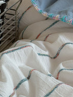Chenille Stripe Brushed Cotton Duvet Cover Set original reference image 17
