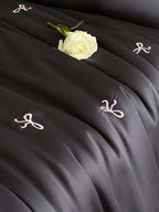 Chic Bow Embroidery Duvet Cover