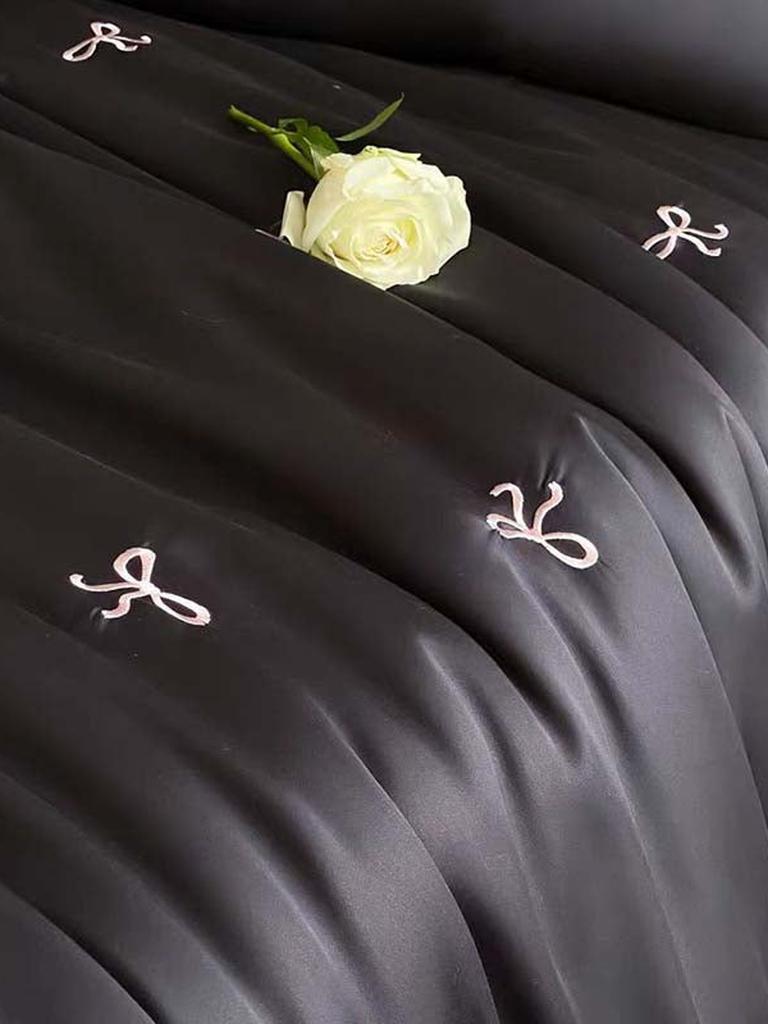 Chic Bow Embroidery Duvet Cover