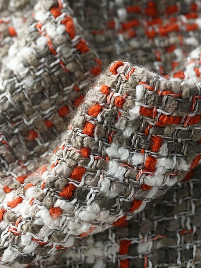 Chunky Knit Blanket With Tassels - Red