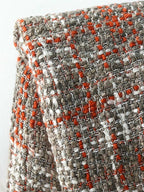 Chunky Knit Blanket With Tassels - Red