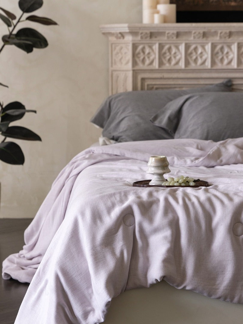 Cloud Linen Silk Blend Comforter - Blush Haze original reference image 2