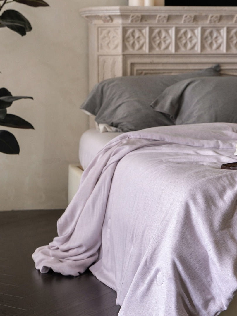 Cloud Linen Silk Blend Comforter - Blush Haze original reference image 3