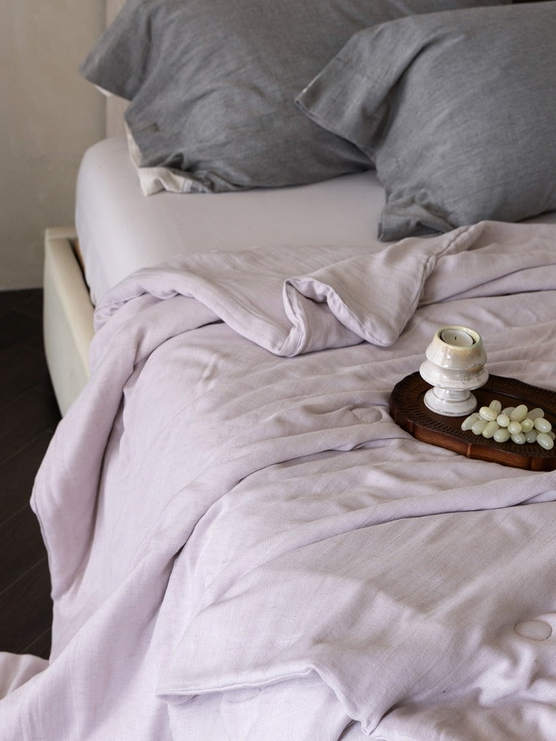 Cloud Linen Silk Blend Comforter - Blush Haze original reference image 5